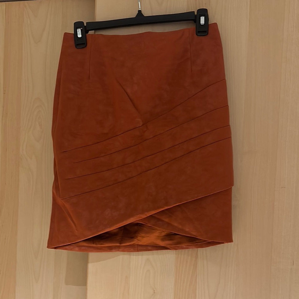 Zara Rust Asymmetrical Skirt